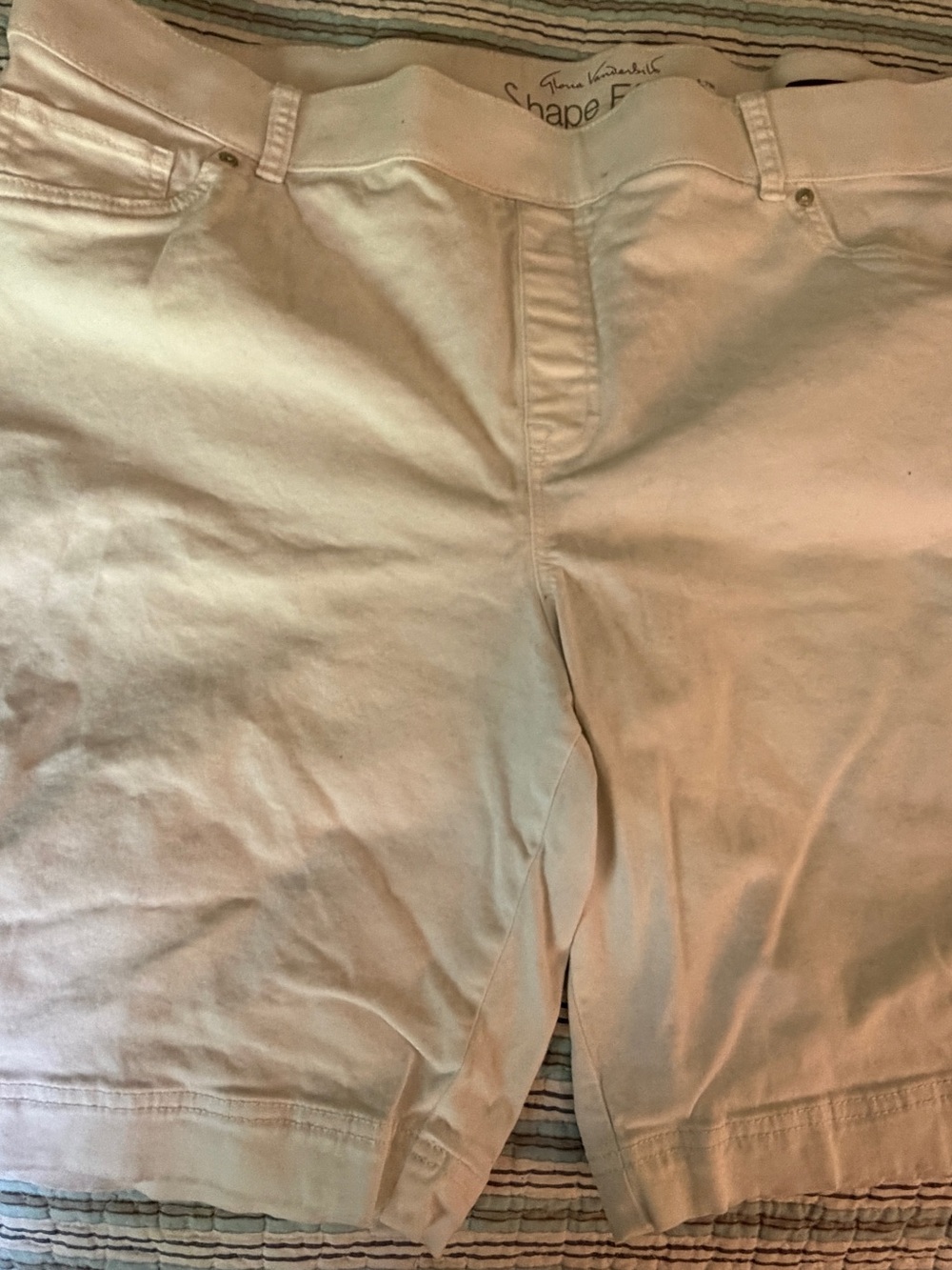 Women's White Stretch Shorts